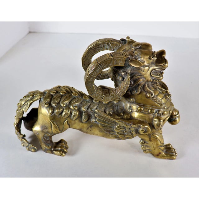 Early 20th Century Early 20th Century Chinese Bronze Bixie Figure For Sale - Image 5 of 13