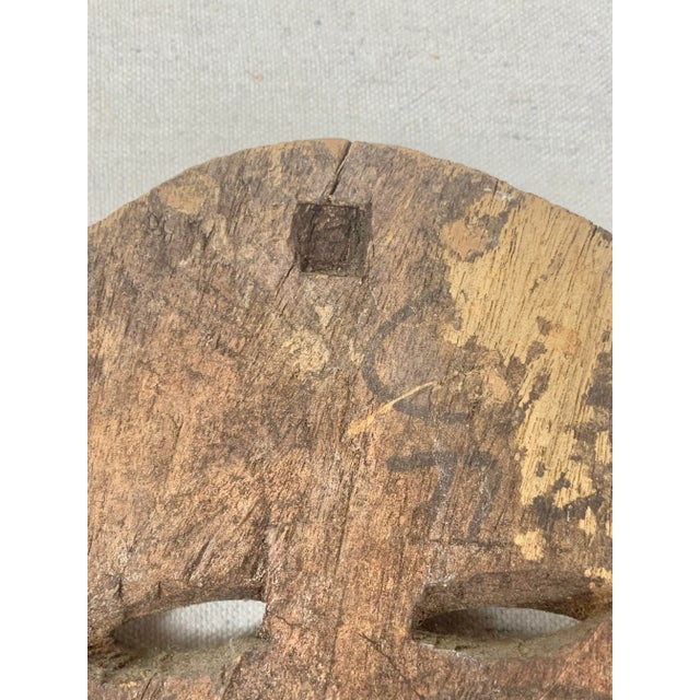 Vintage African Wooden Mask For Sale - Image 4 of 12