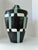 A striking signed handmade studio pottery vessel with a bold architectural presence. Finished in a graphic palette of...