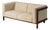 Two-Seater Sofa in Walnut and Fabric by Julien Renault For Sale