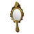 Vintage Italian Gilt Wood and Walnut Hand Mirror For Sale