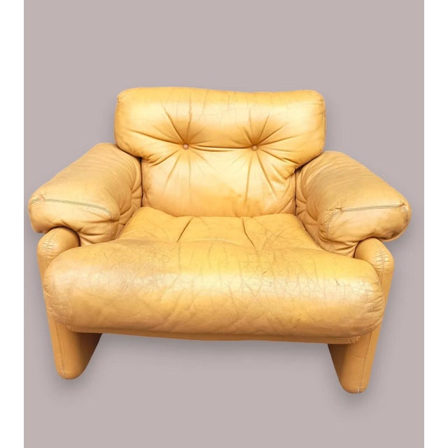 Coronado Leather Chair by Tobia Scarpa for B&B Italia, 1970s For Sale - Image 3 of 8