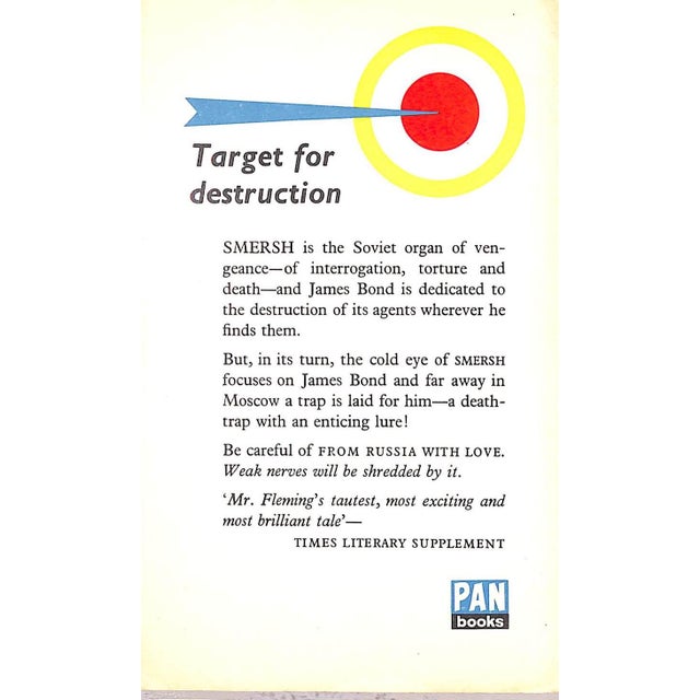 FLEMING, Ian [208] pp. Pan Books Ltd 1963 11th Printing 7" x 4 3/8" From Russia, with Love is the fifth novel by the...