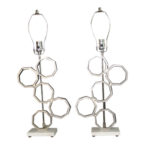 1970 Reggaini Style Sculptural Lamps - a Pair