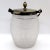 English Early 20th Century English Silverplate Mounted Frosted Glass Biscuit Barrel For Sale - Image 3 of 10