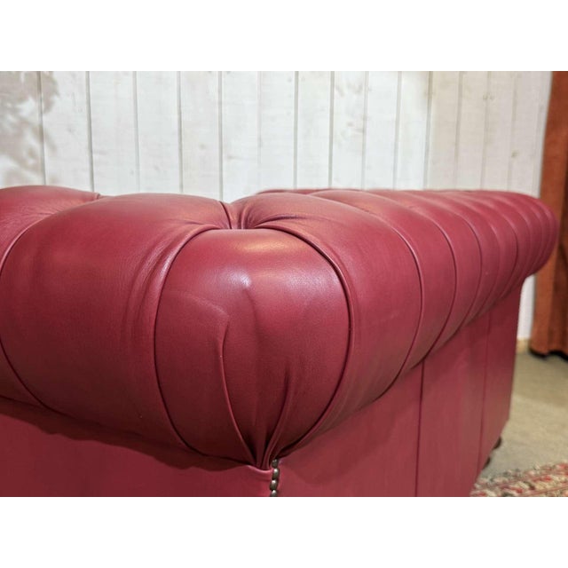 Chesterfield Two-Seater Sofa in Leather, 2000s For Sale - Image 14 of 18