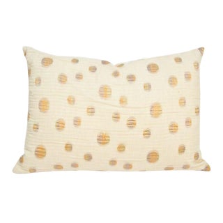 Throw Pillow Sham in Cream with Dots For Sale