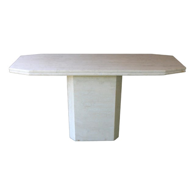 Vintage Travertine Console Table, 1970s For Sale