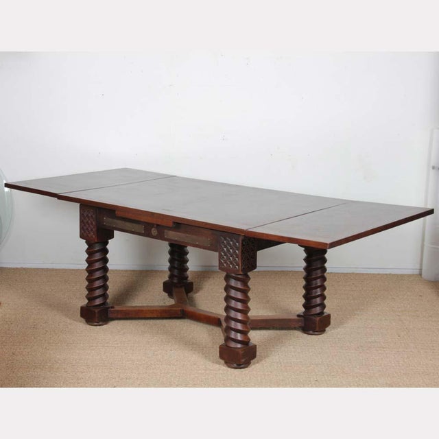 Oak Dining Table, Breton, 1940s For Sale - Image 3 of 15