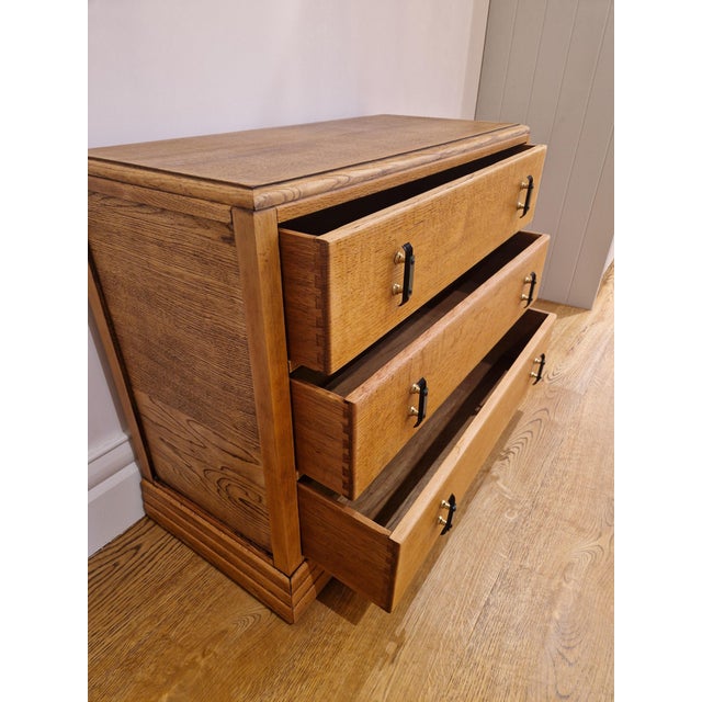 Vintage Art Deco Oak Chest of Drawers, 1930s For Sale - Image 16 of 18