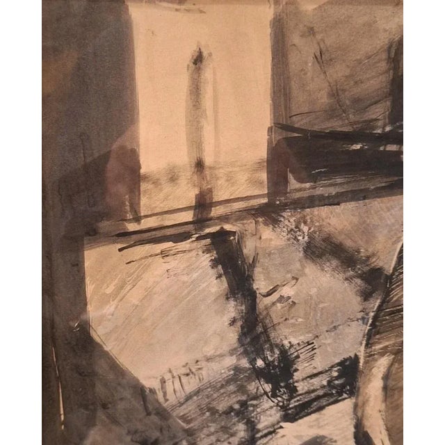 1930s Mario Sironi Italian Artist Mixed Media Painting, Framed For Sale - Image 4 of 6