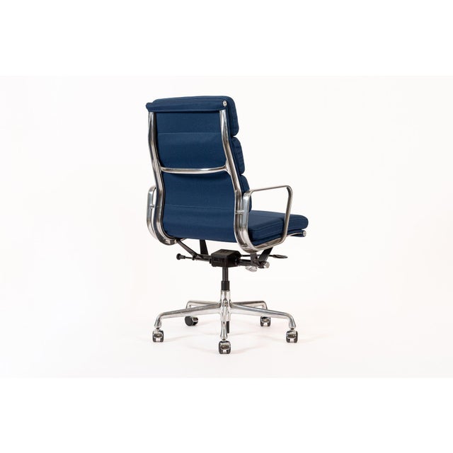 Herman Miller Eames Tall Navy Blue Fabric Desk Chair Soft Pad For Sale - Image 13 of 16