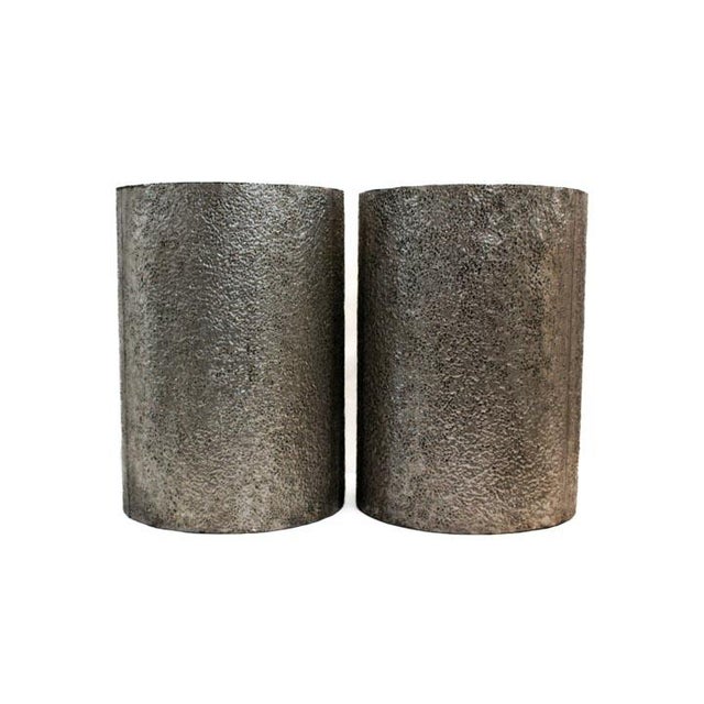 Silver Side Table Silver and Black Modern For Sale - Image 8 of 10