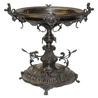 19th Century Art Nouveau Silver Centerpiece For Sale