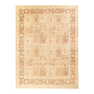 Mogul Collection Hand-Knotted Area Rug - Ivory 9' 4" x 12' 3" For Sale