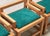 Teal Architectural Dining Chairs and Bench in Oak, Netherlands, 1980s, Set of 4 For Sale - Image 8 of 11