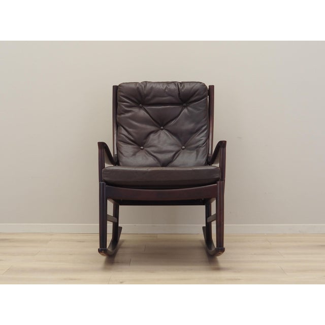 Vintage Danish Beech Rocking Chair, 1980s For Sale - Image 3 of 18