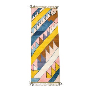 Color Block Moroccan Runner For Sale