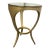Elle Decor Shaped Metal With Brass Finish Side Table For Sale