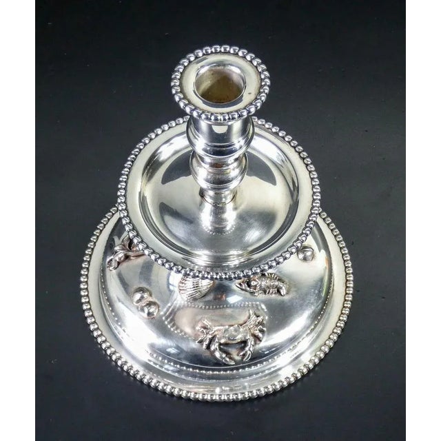 Silver Candlestick by De Vecchi Massera, 800s For Sale - Image 3 of 8