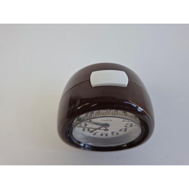 Brown Space Age Ruhla Mechanical Alarm Clock, GDR, 1970s For Sale - Image 8 of 18