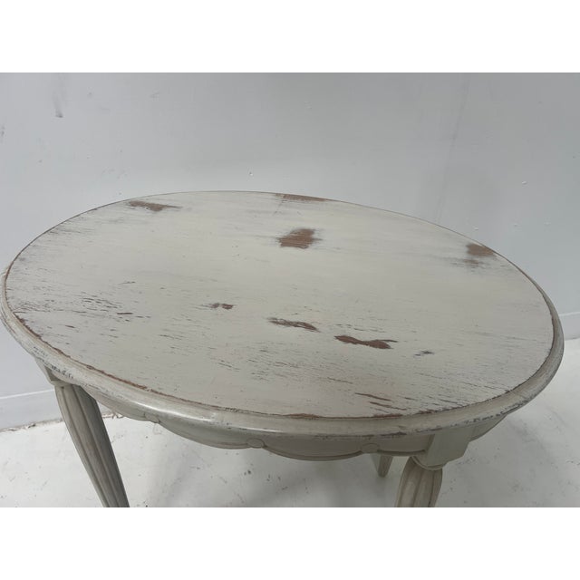 Art Deco Style Side Table in Patinated Beechwood, 1900s For Sale - Image 11 of 14