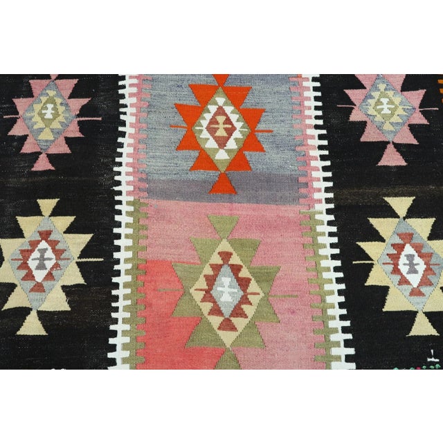 Mid 20th Century Anatolian Turkish Kilim Rug-4′2″ × 10′5″ For Sale - Image 5 of 13