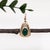 Art Deco Zambian Emerald Pendant With Natural Diamond Accents: Solid 14k Gold, Oval 7x5mm For Sale - Image 3 of 5