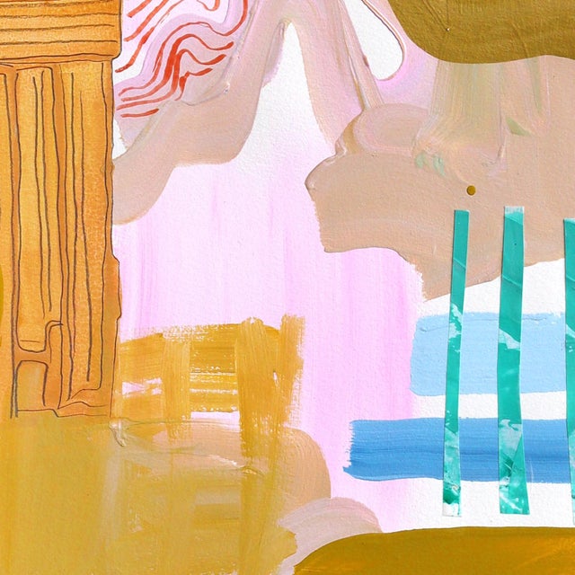 Contemporary Momentous - Original Abstract Mixed Media Collage Painting on Paper by Shiri Phillips For Sale - Image 3 of 7