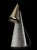 Table lamp with grey stone base and conic bronze lightshade. European Plug (up to 250V).