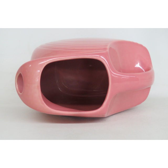 Fiestaware Homer Laughlin Disk Pitcher Rose Pink Jug Concentric Ring Style 4835b For Sale - Image 12 of 16