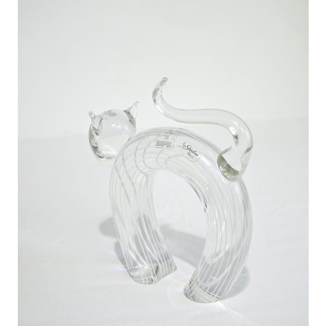 Mid-Century Modern Mid-Century Modern Murano Glass Cat Sculpture by Licio Zanetti, Italy, 1970s For Sale - Image 3 of 18