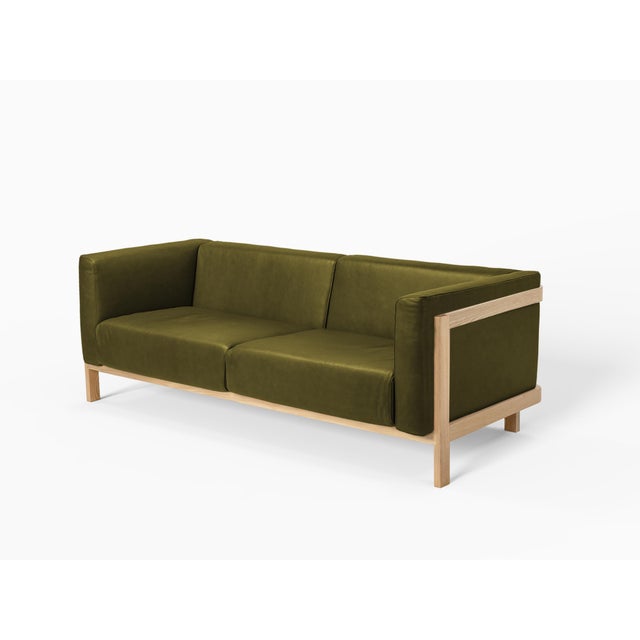 LIFT Three-Seater Sofa in Ash and Camel Leather Seat by Julien Renault For Sale - Image 13 of 13