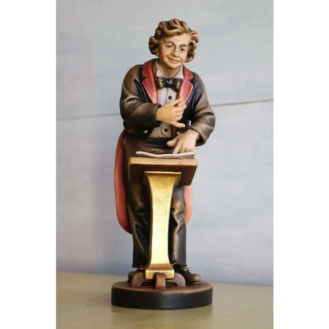 Maple Wood Sculpture of Conductor For Sale - Image 9 of 9