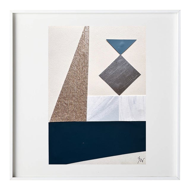 "Rhythm Replaces Reason 4" Original Mixed-Media Collage on Paper by Zac Woodiel For Sale