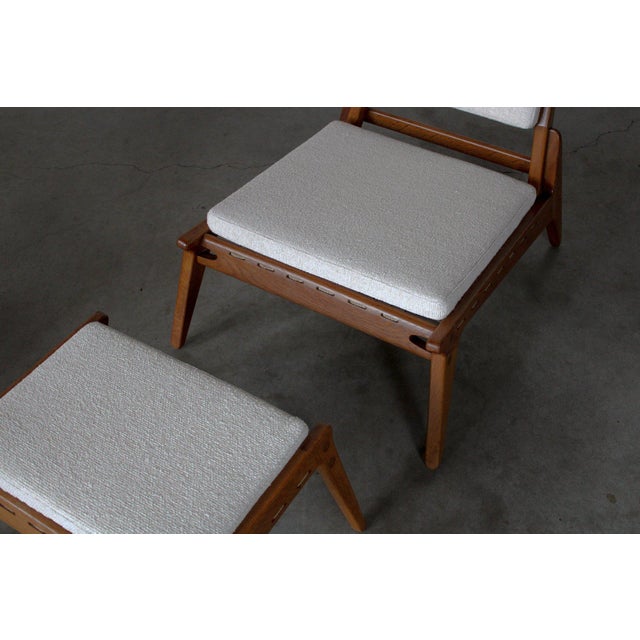 Hunting Chairs and Ottomans by Heinz Heger, Germany, 1960s, Set of 4 For Sale - Image 5 of 14