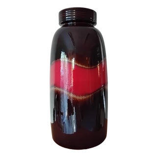 West German Fat Lava Vase from Scheurich, 1970s For Sale