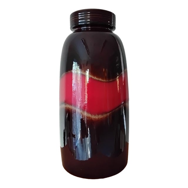 West German Fat Lava Vase from Scheurich, 1970s For Sale