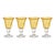 2020s Antibes 4-Piece Set Wine Glasses, Yellow For Sale - Image 5 of 5