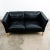 Mid-20th Century Danish Modern Two-Seat Leather Sofa Attributed to Børge Mogensen in Black For Sale In Sacramento - Image 6 of 12