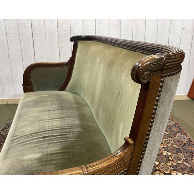 Wood Empire Mahogany Bench, 19th Century For Sale - Image 7 of 18