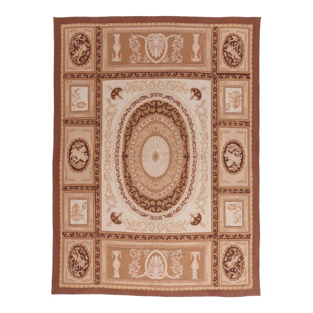 Vintage Chinese Aubusson Rug, 09'00 X 12'01 For Sale