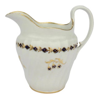 Late 18th Century Flight Worcester Porcelain Ribbed Creamer For Sale