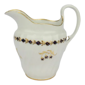Late 18th Century Flight Worcester Porcelain Ribbed Creamer