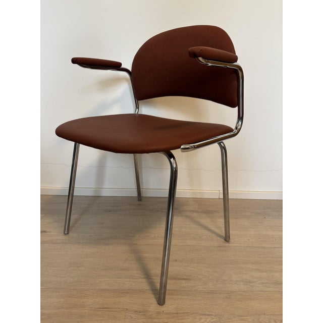 Vintage Terracotta Desk Chair from Kovona, Former Czechoslovakia, 1980s For Sale - Image 11 of 11