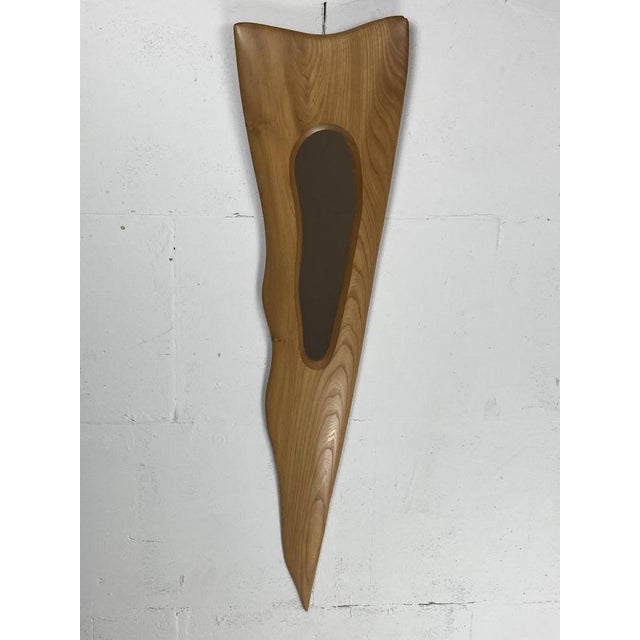 Khaki Irish Freeform Elm Mirror by Sheamus Malone, 2001 For Sale - Image 8 of 18
