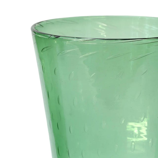 Empoli Italian Green Glass Vase by Empoli For Sale - Image 4 of 8
