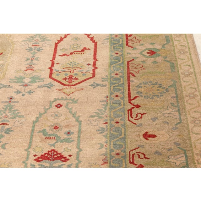 Textile Traditional Oushak Design Handmade Wool Rug by Doris Leslie Blau For Sale - Image 7 of 8