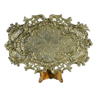 Rocaille Style Bronze Center Table Tray For Sale