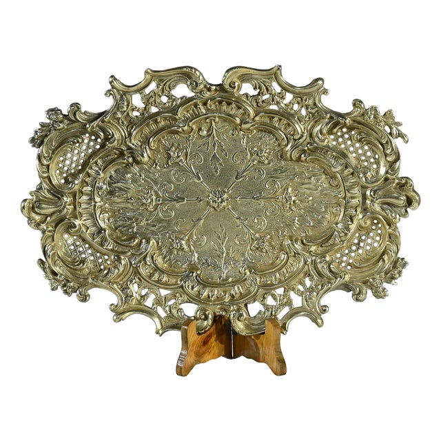 Rocaille Style Bronze Center Table Tray For Sale